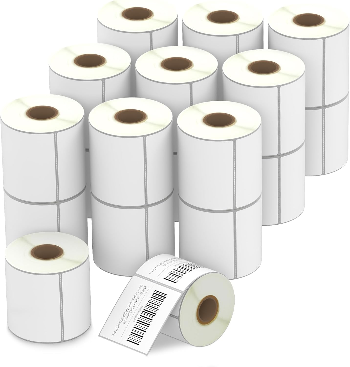 BETCKEY - 3" x 3" (76 mm x 76 mm) Square Thermal Labels, [20 Roll/10000 Labels]