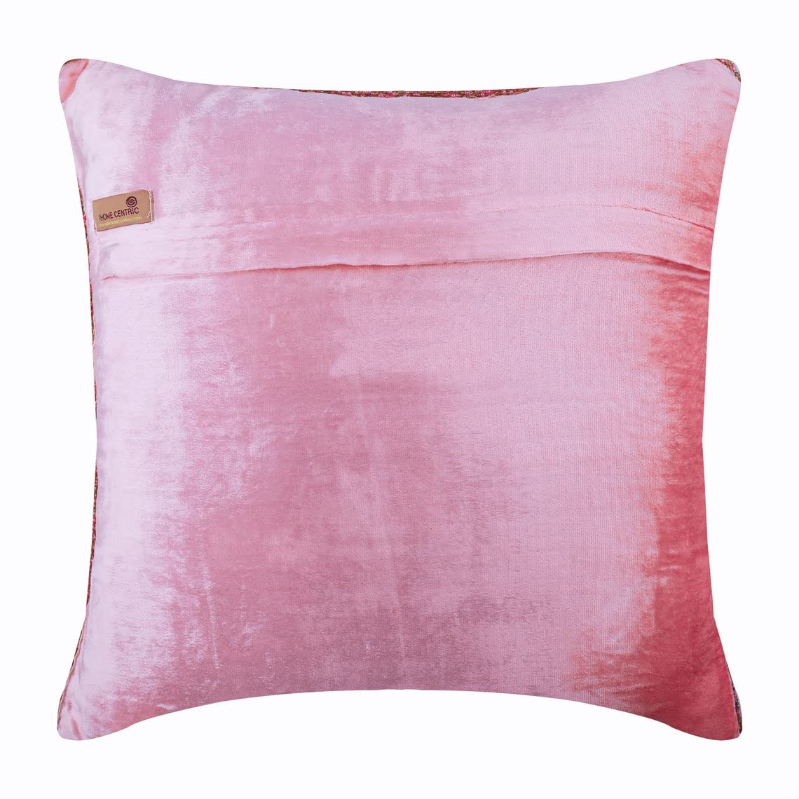 Fabric Mart Direct Soft Pink Shimmer - 40 x 40 cm EIN rosafarbiger Samt Kissenbezug mit handfertigtem Perlenrand