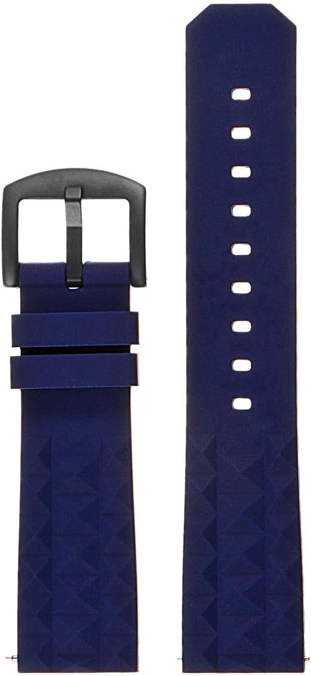 StrapsCo Super Waffle Silicone Rubber Quick Release Dive Watch Band Strap - Choose Your Color - 20mm 22mm
