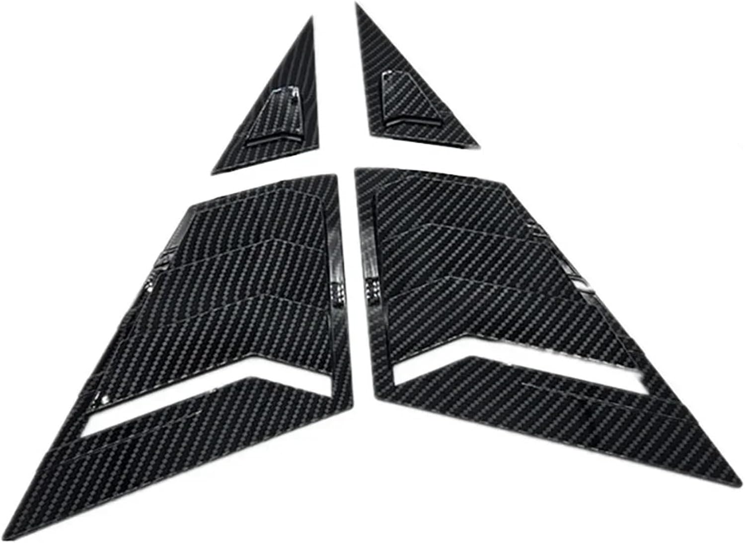 for Honda Civic Sedan 9th 2012-2015 ABS Plastic Window Quarter Front Louver Scoop Cover Side Vent Shutter Trim Car Adhesive | Carbon Look