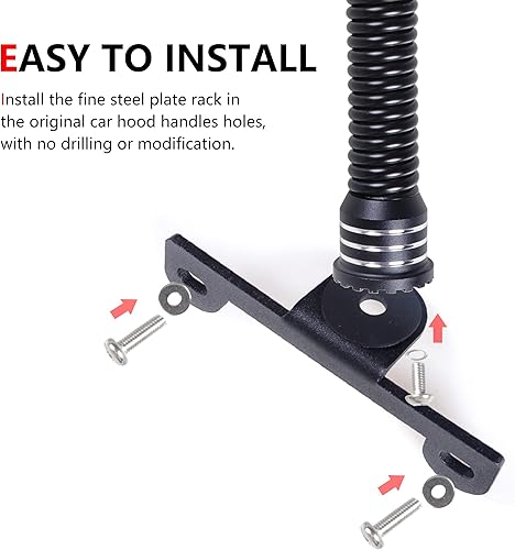 Miniatura 6 de Bandera con poste y soporte de montaje para Ford Bronco 2021 2022 2023 2024 2025 Accesorios exteriores de 24 puertas, soporte de bandera de látigo,