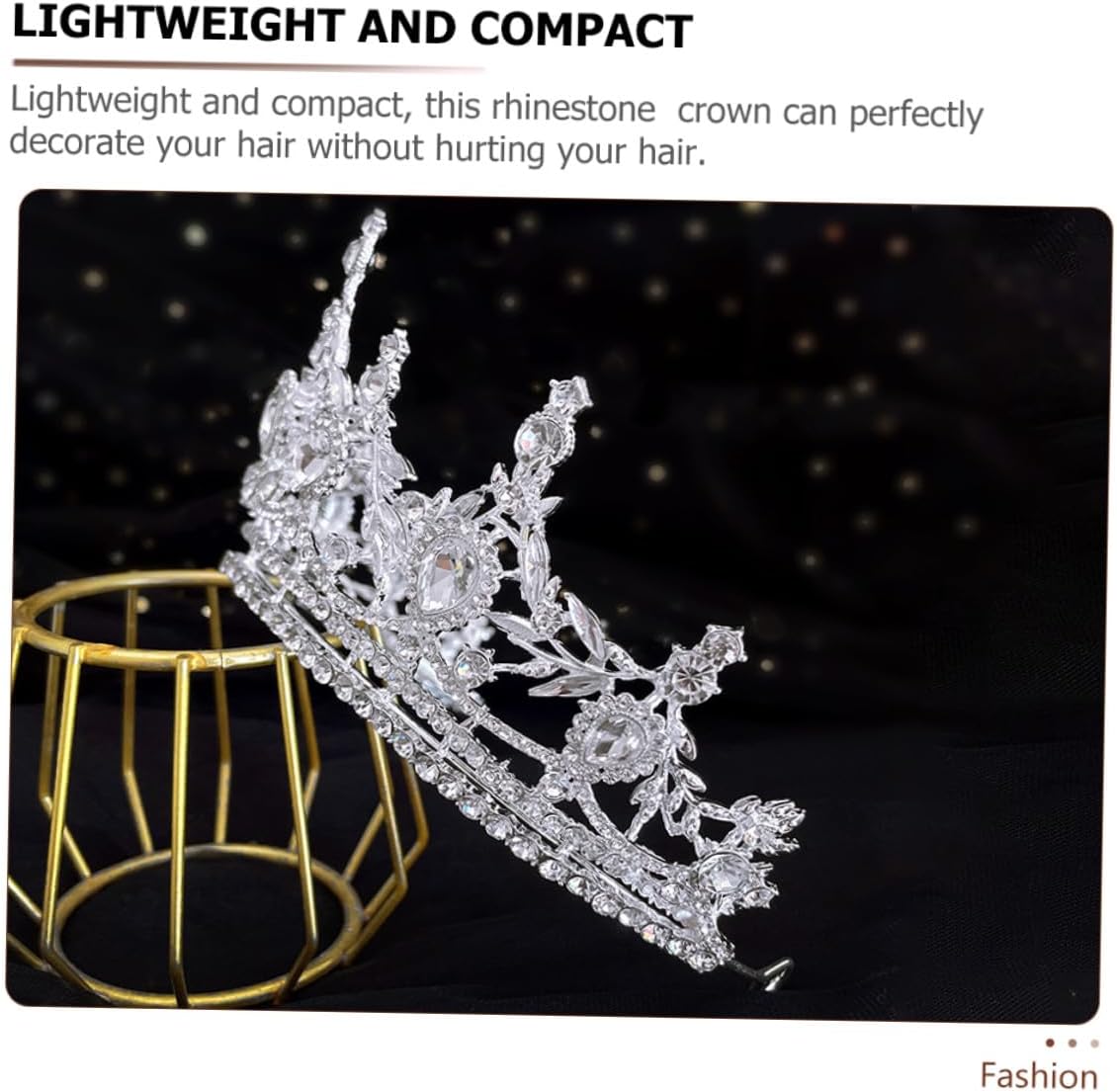 Unomor Rhinestone Bridal Crown Wedding Tiara Silver Alloy Delicate Hair Accessory for Brides Bridal Hairpiece for Wedding Ceremony
