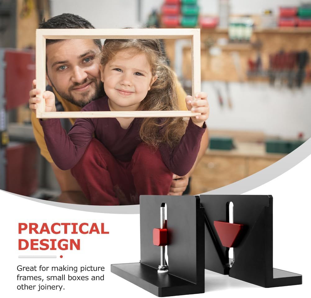 2PCS Right Angle Spline Jig,Box Joint Jig,Adjustable Corner Dovetail Jig for Table Saw Router Table Strengthen Miter Joints and Add Design for Picture Frames Small Boxes(COLOR:Black)