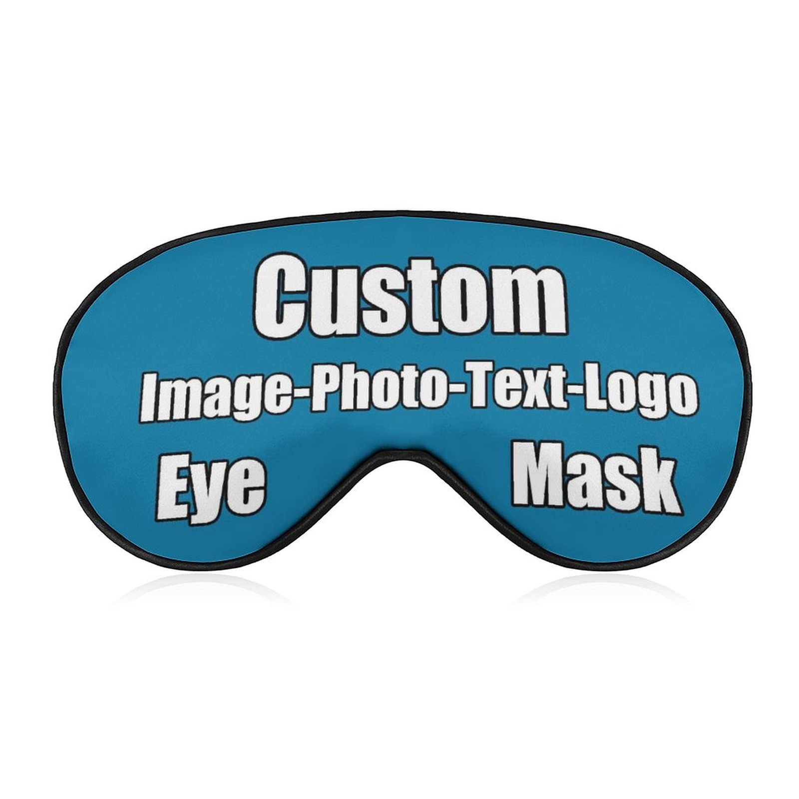 Custom Night Eye Masks for Sleeping Soft Eye Cover Eyeshade Add Picture Logo Or Text Suitable for Nap/Travel/Yoga Sapphire Blue