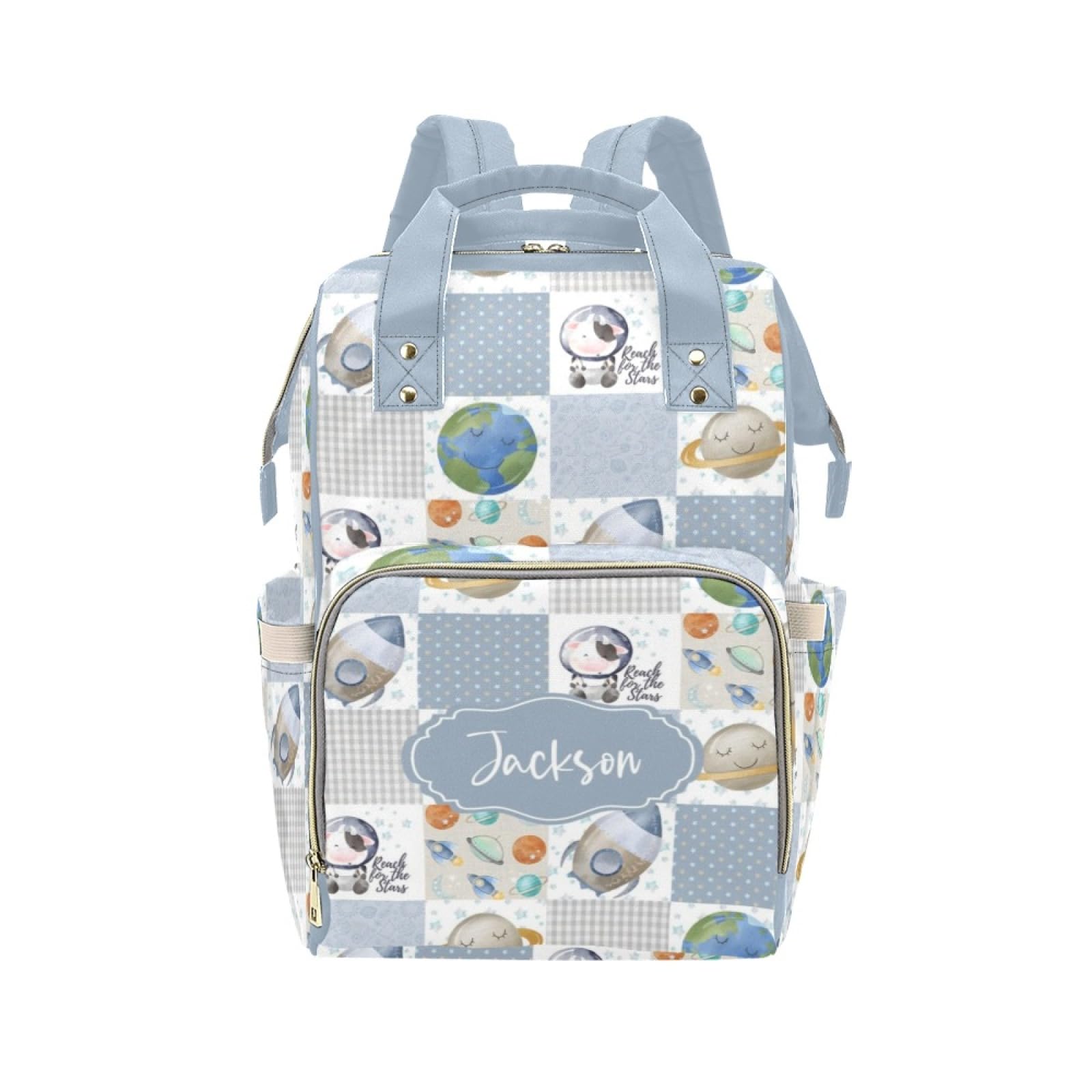 Noverbibi Custom Diaper Bag for baby Customized Space Baby Bag Personalized Nursing Bags with Name Custom Name Mommy Daypack Bag Tote Bag Gifts