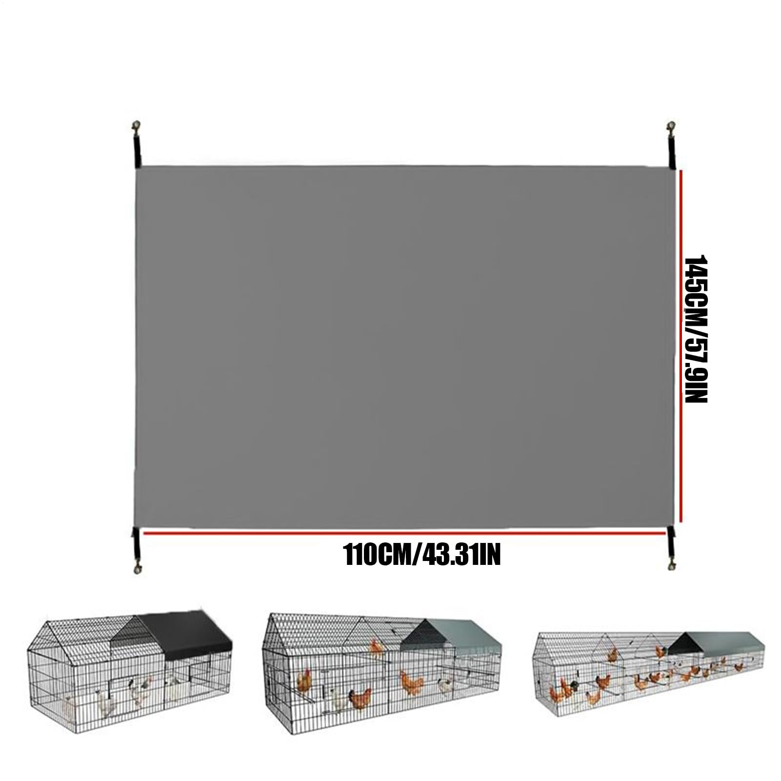 Hühnerstallabdeckung, wasserdicht, für Wohnung, Terrasse, Stall, Überdachung, Schutz für Außenzaun, Garten, Wohnung, Terrasse, Hof, Balkon, Geflügelschutz