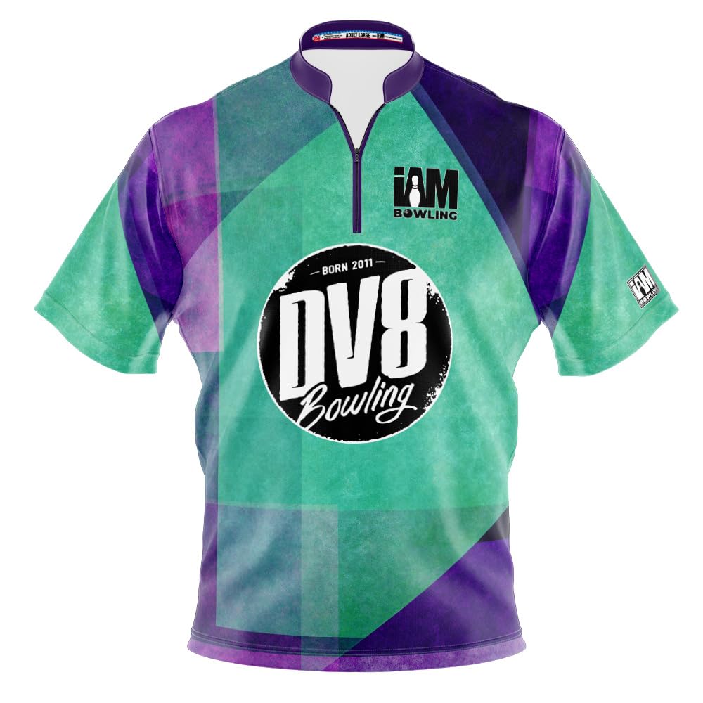 Logo Infusion Dye-Sublimated Bowling Jersey (Sash Collar) - I AM Bowling Fun Design 2004-DV8 - DV8 (Men's XL) Multicolored