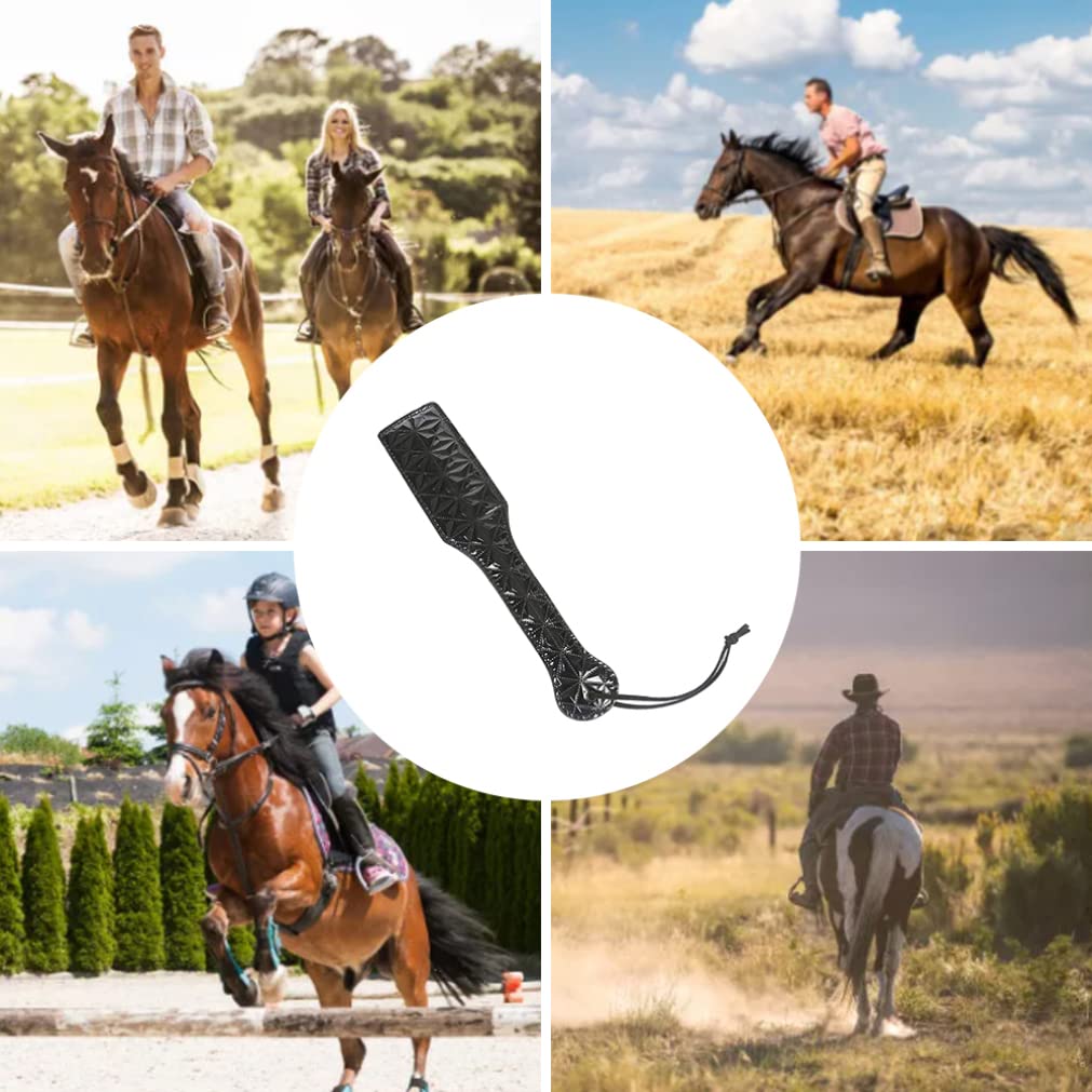 Riding Paddle Artificial Leather Equestrianism Whip Rug Jump Paddle for Horse Daily Training, Riding Paddle