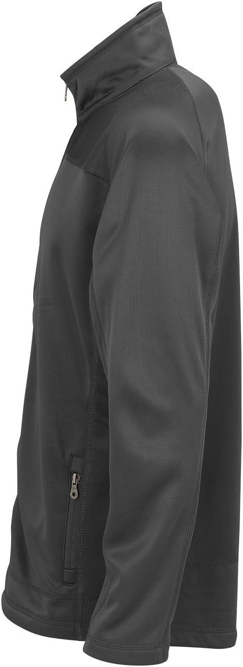 Vantage Men's Brushed Back Micro-Fleece Full-Zip Jacket, Dark Grey, 4XL