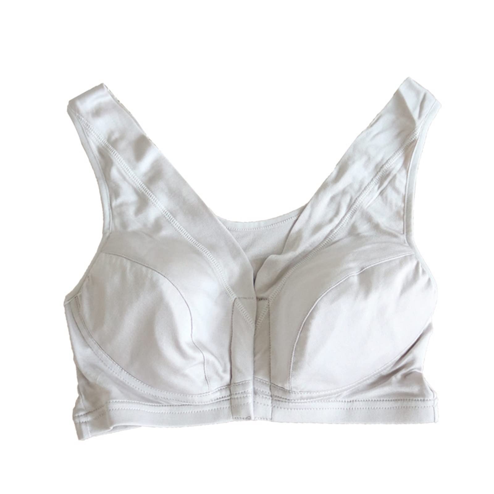 TOSOFT Reggiseno maternità Allattamento in Seta di Gelso Traspirante Reggiseni per L'Allattamento Sportivo per Le Donne di Grandi Dimensioni Canottiere Senza Fili (Color : Gray, Size : L/Large)