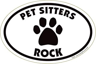 Pet Sitters Rock Oval Magnet by Pet Gifts USA is 4" x 6" Made for Vehicles and Refrigerators
