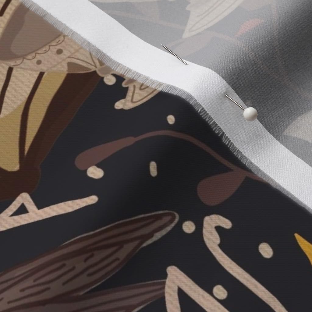 Spoonflower Fabric - Ancient Magic Dark Academia Aesthetic Owl House Candle Books Celestial Printed on Organic Cotton Sateen Fabric by The Yard - Sewing Quilting Apparel Home Decor