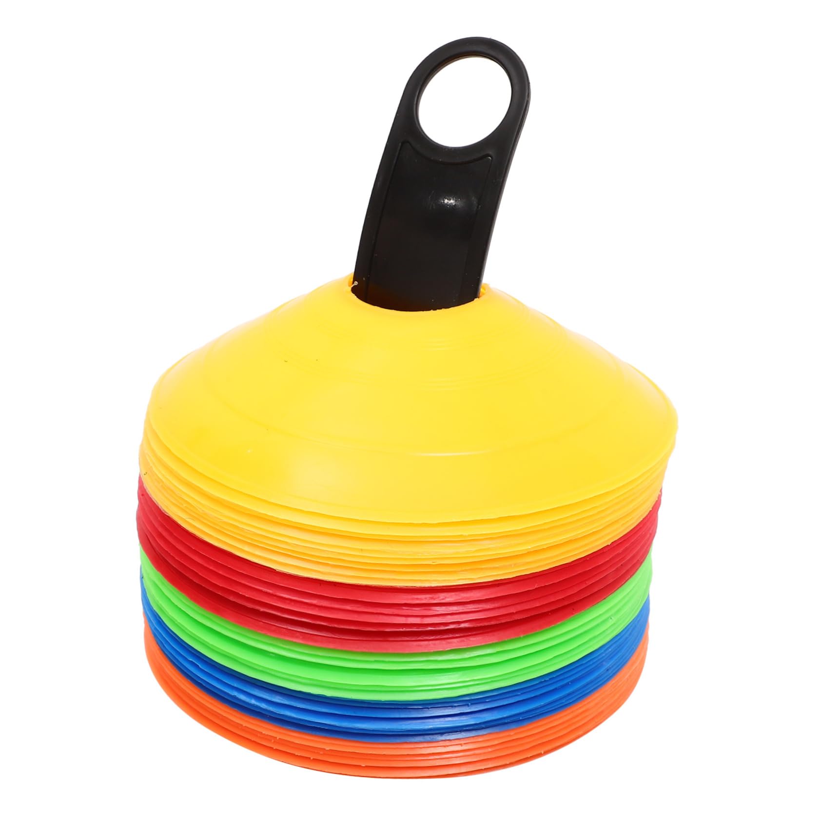 BESTonZON 1 Set Soccer Training Cones Portable Agility Disc Markers for Football Practice Bright Color Training Equipment for Drills and Outdoor Sports Activities