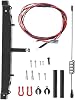Metal Rear Bumper Upgrades Part for 110 TRX-4 RC4WD Axial SCX10 RC Crawler Car,Metal Rear Bumper with 2 LED Light Antenna Tail Hook