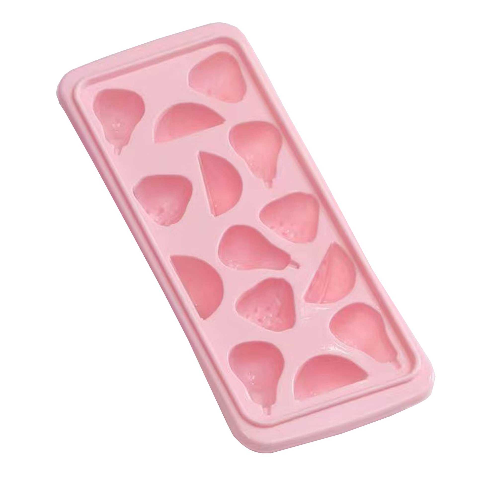 MEZON Fruit Ice Cube Tray, Ice Ball Maker Mold for Freezer Fruit Shape Ice Cube Tray Making 14 PCs Sphere Ice Chilling Cocktail Whiskey Tea & Coffee (Multi Color)