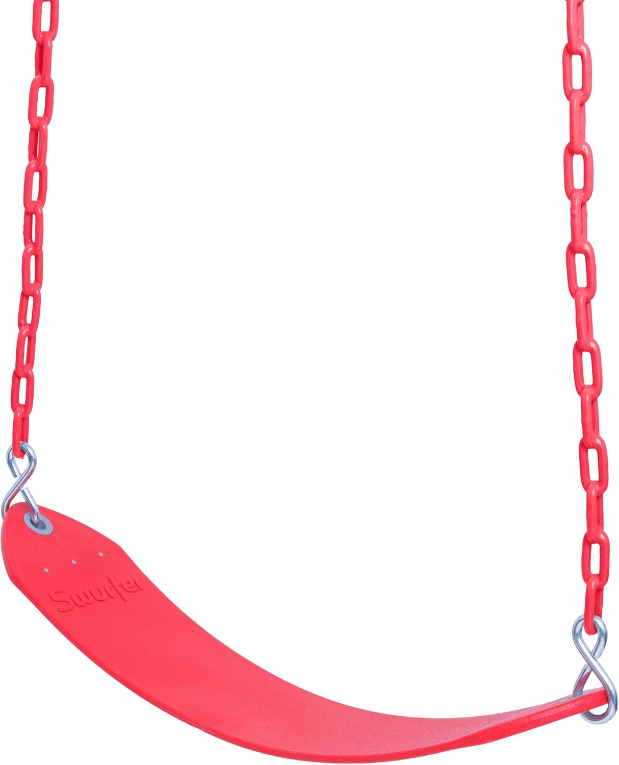 Swurfer 2 Pack Classic Playground Belt Tree Swing w/Pinch Free Rubber 66" Swing Seat Replacement, Swing Set Accessories, Easy Installation, Heavy Duty Rubber Coated Chains, Weather Resistant, Ages 4+