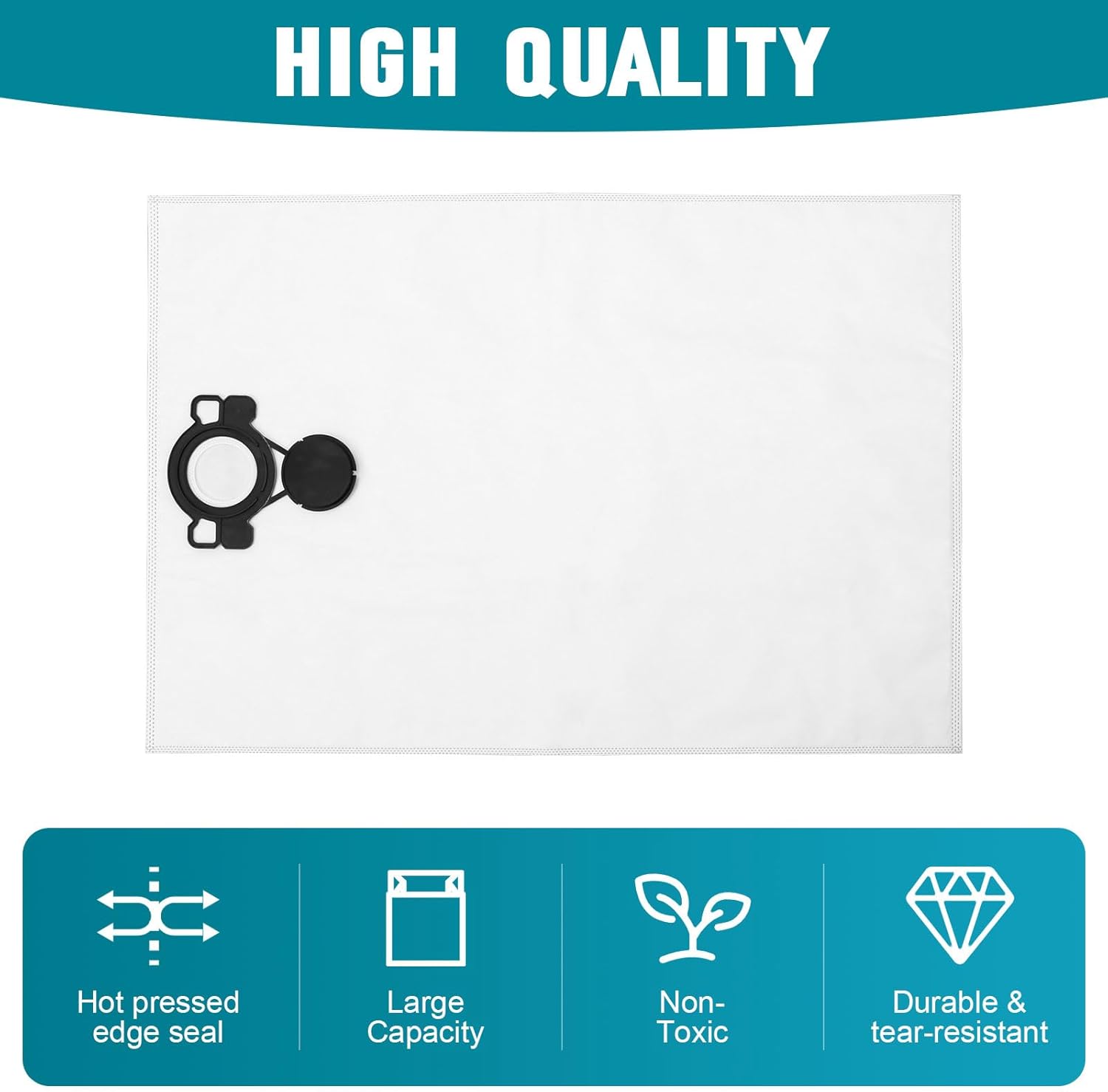 5 Pack Dust Vacuum Bags Fit for Makita W107418353 Vacuum Filter Bag Compatible With Makita VC4210L 11 Gallon Wet/Dry Hepa Filter Dust Extractor/Vacuum