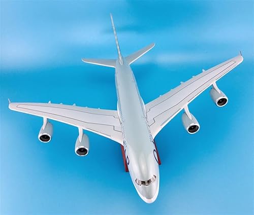 Miniatura 7 de MUZIZY Copia modelo de avión 1160 18.1 in con ruedas Avión Aviones Airbus A380 Qatar Airways para aleación Die Cast Plane Model Collection