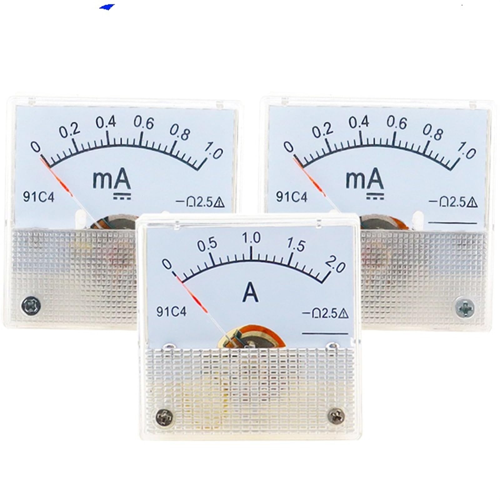 Ampèremètre analogique DC 91C4 de 15A pour panneau avec pointeur mécanique précis