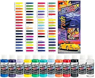 Createx Colors Ready to Use Airbrush Paint Set of All 11 Opaque Colors