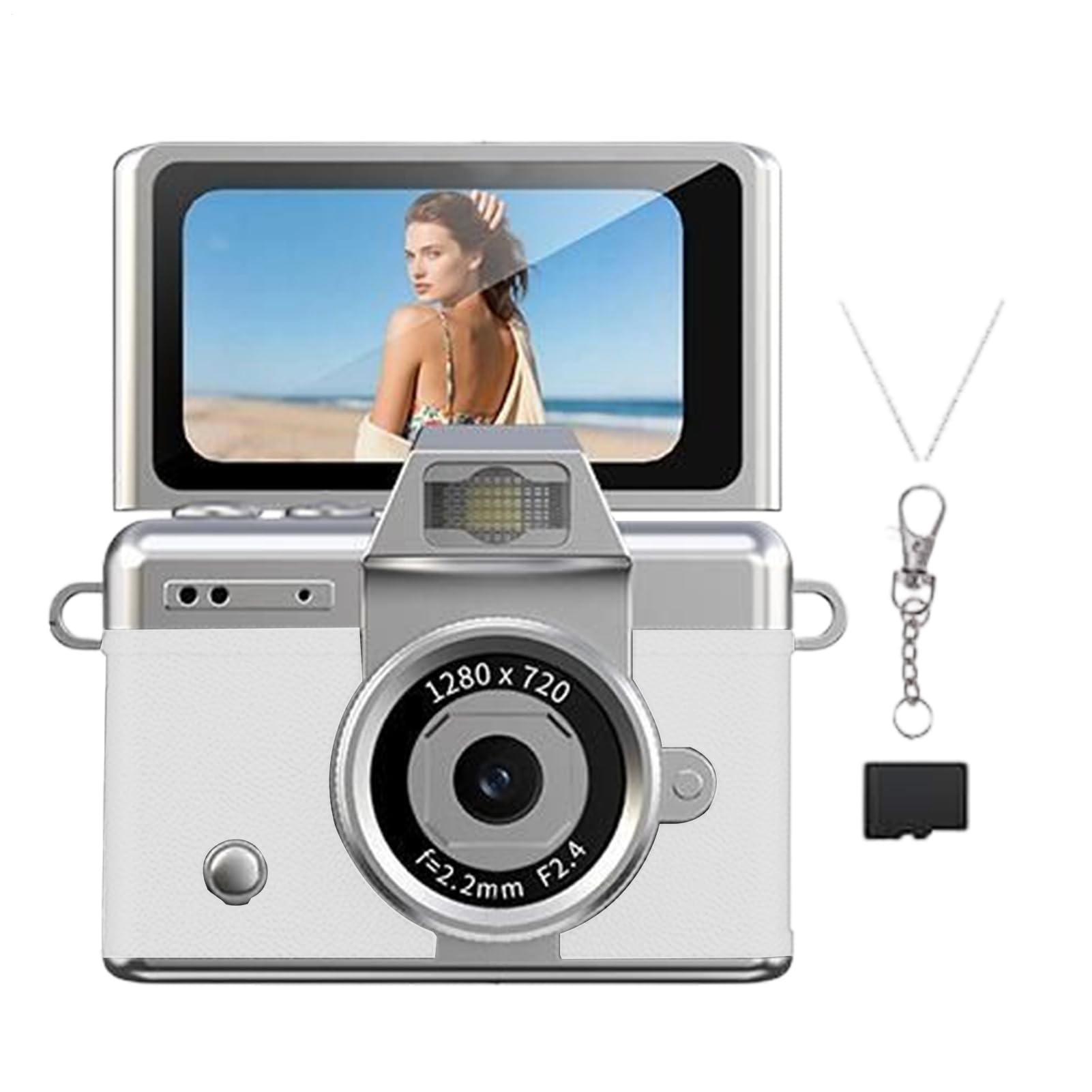 Amazon | ミニデジタルカメラ、レトロデジタルデザイン、3.8*2.7*2.3cm