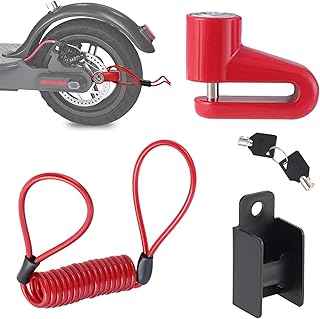 Scheibenbremsenschloss für Fahrrad, Scheibenbremsen-Schloss, Diebstahlschutz Scheibenbremsen-Schloss, mit Erinnerungsseil, für Motorrad, Fahrrad, Elektrofahrzeuge