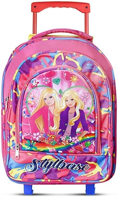 StylbaseKids Boys Girls Trolley School Bags Sturdy, Rolling Backpack with Adjustable Handle, Spacious Compartments Multifunctional Wheeled Backpack, Perfect for School and Travel