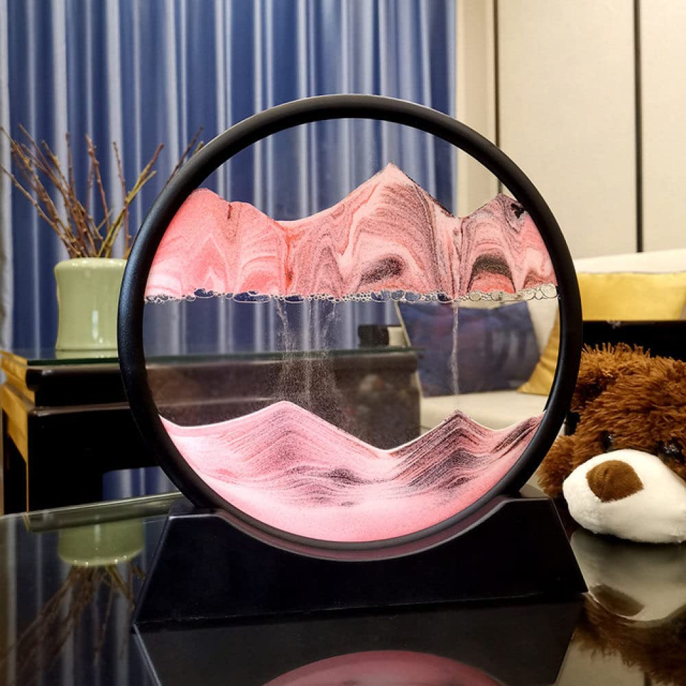 Image sables mouvants liquide 3D rose Youther 10 pouces pour salon