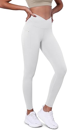 ODODOS Leggings de yoga con cintura cruzada para mujer, con bolsillos, de 2528 pulgadas, para yoga y entrenamiento
