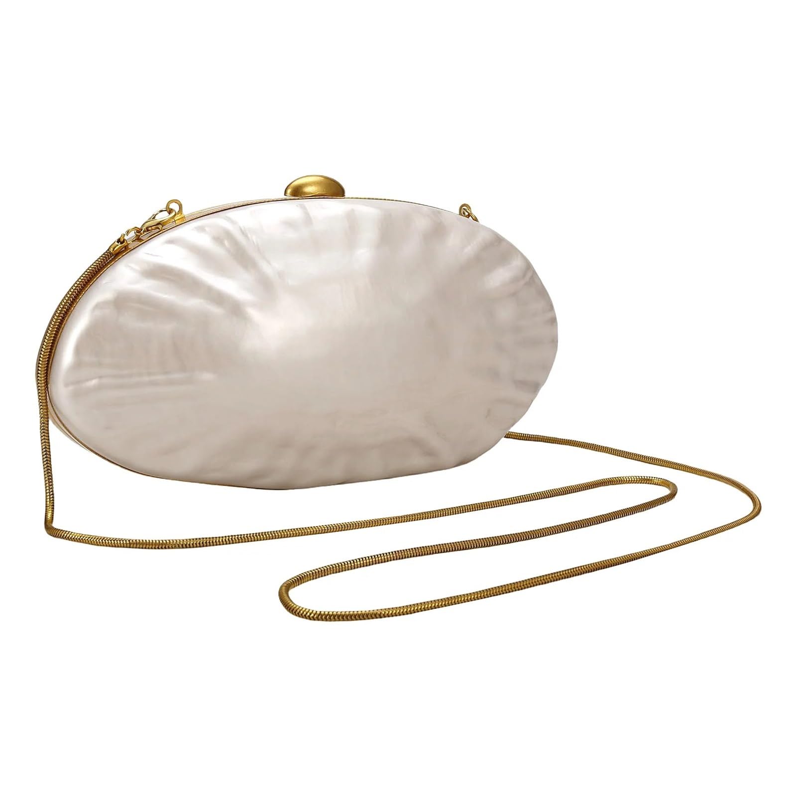 Pochette A Forma Di Conchiglia Borse da sera da donna, a forma di conchiglia, pochette da donna, tracolla, catena, borse da festa for matrimoni, borse portamonete