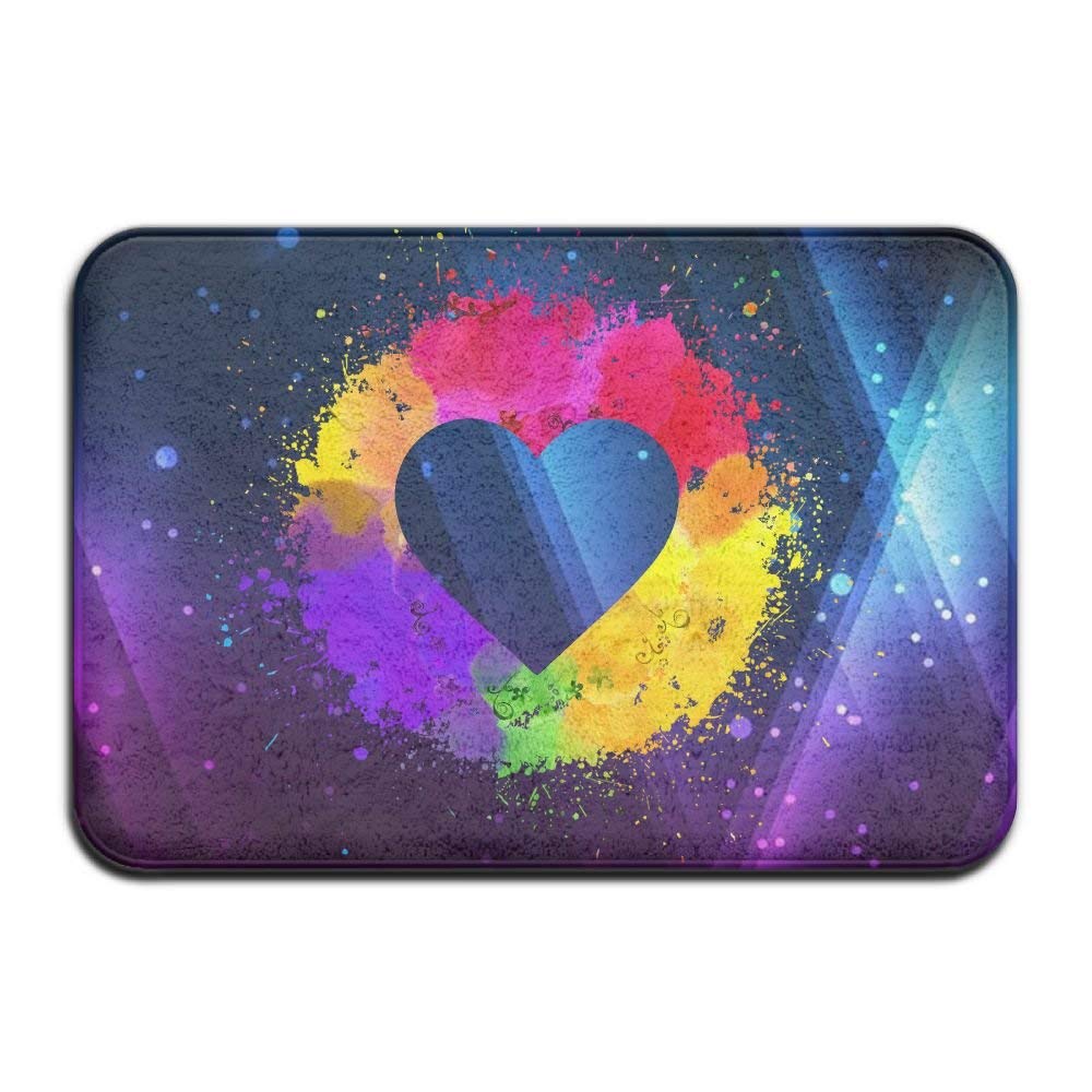 Ptrfedss Soft Non-Slip Lesbian Heart Splash Bath Mat Coral Fleece Area Rug Door Mat Entrance Rug Floor Mats