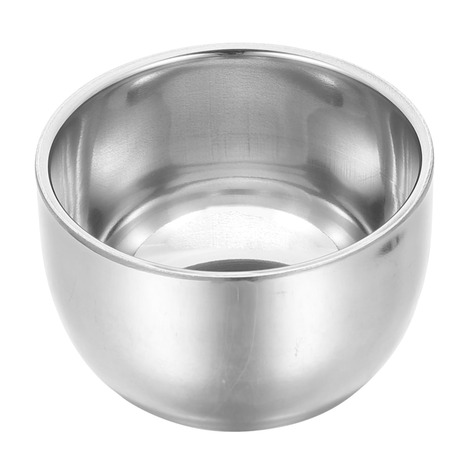 OSOLADY Stainless Shaving Bowl 200ml Shaving Soap for Men Large Opening Anti-slip Design Silver