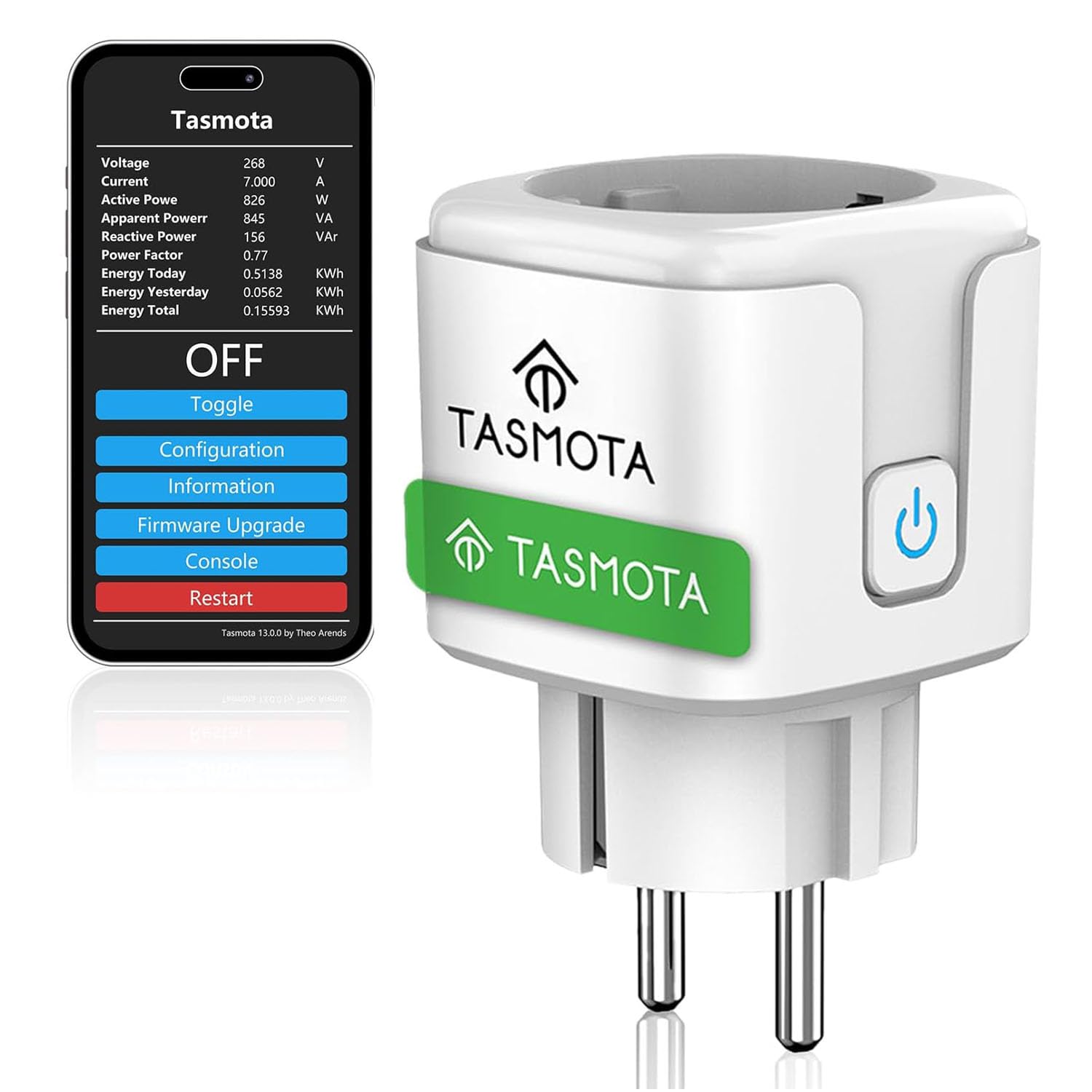 Tasmota Prise Connectée Nous A1T, WiFi Prises Connectées et