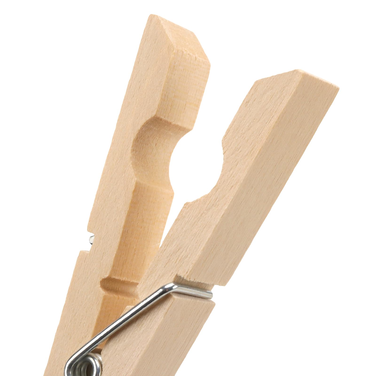 HOIGON Confezione da 300 mollette in legno naturale da 8,9 cm, robuste e grandi, mollette in legno con molla, per vestiti, artigianato, appendere foto, snack