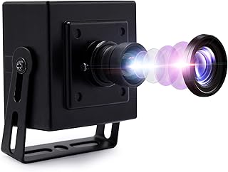 13 Megapixel USB Camera No Distortion Fixed Focus Webcam with Aluminum Case HD Webcamera MJPEG 15fps 3840x2880 Sony IMX214 Sensor USB with Camera for Computer PC Laptop Desktop,Support Most OS