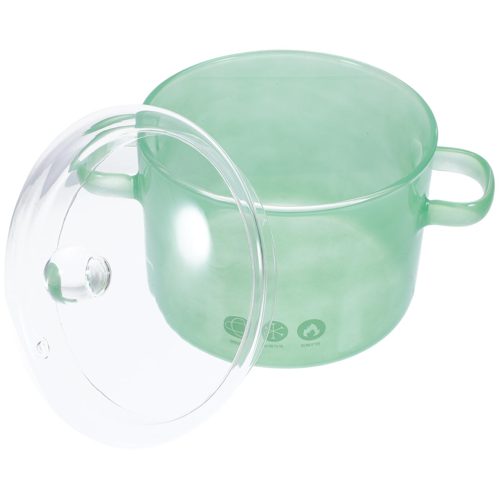 Olla de Vidrio para Pasta de 1500ml con Doble Asa Verde