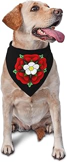 Anne Boleyn Tudor Rose Triangle Dog Bandana Scarf Accessories for Pet Bibs