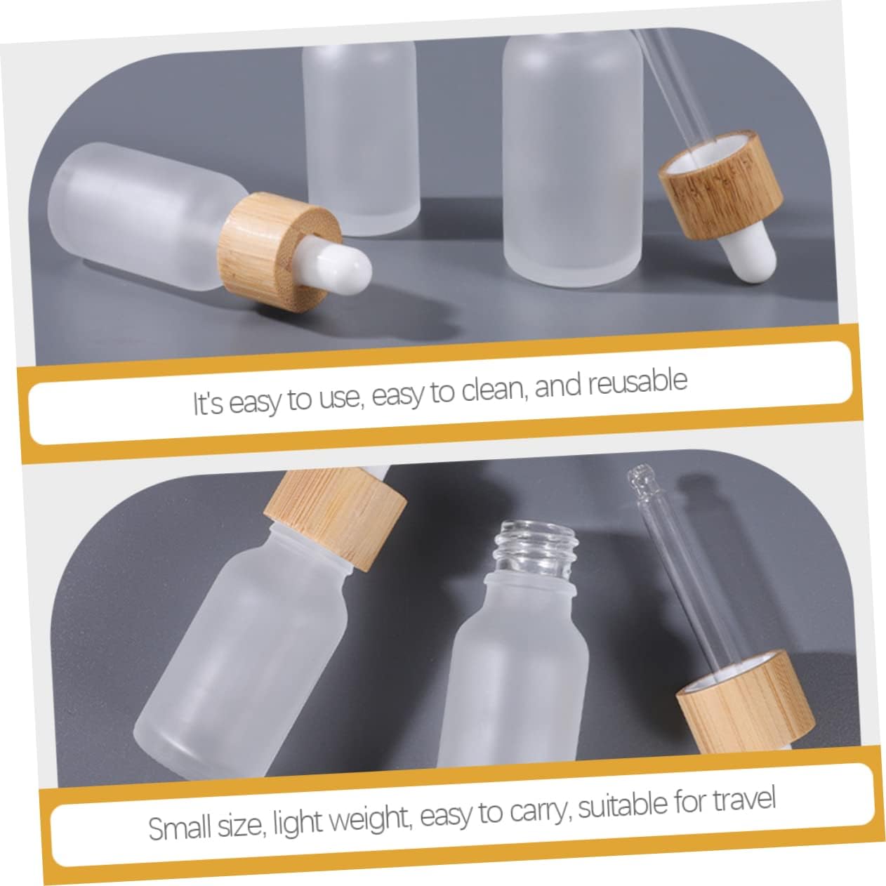 8Pcs Essential Oil Dropper Bottles with Lid Glass Vials for DIY Skincare Aromatherapy and Perfume Travel Friendly Storage