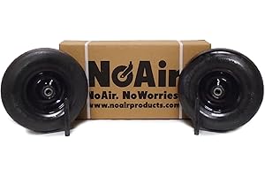 NoAir® (2) Flat Free Tire Assemblies 13x5.00-6 - Fits BigDog Alpha MP Stout MP 48"