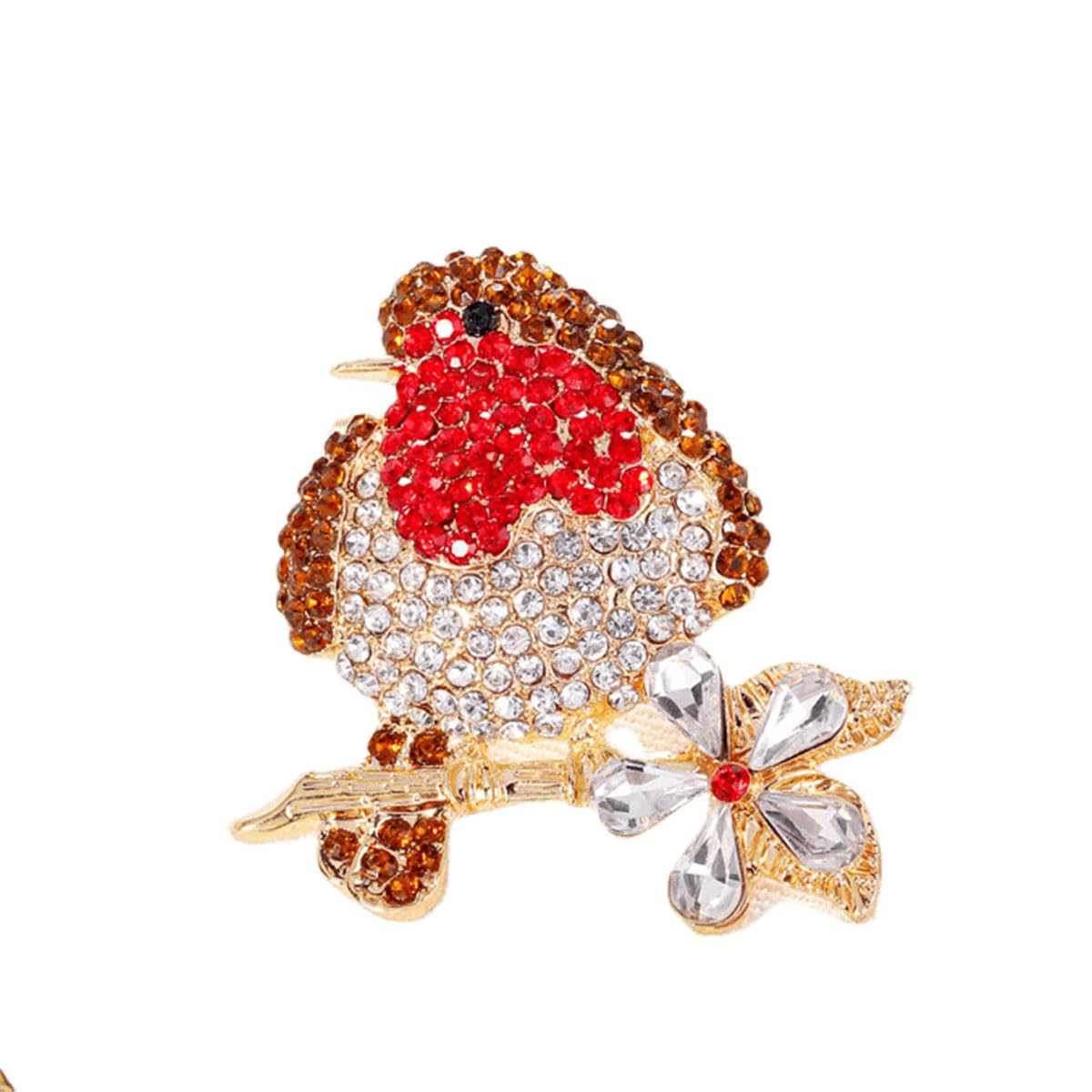 FAIRYGATE Brooch Pins Retro Crystal Rhinestone Brooches for Shirt Collar Decoration, B20 - 4