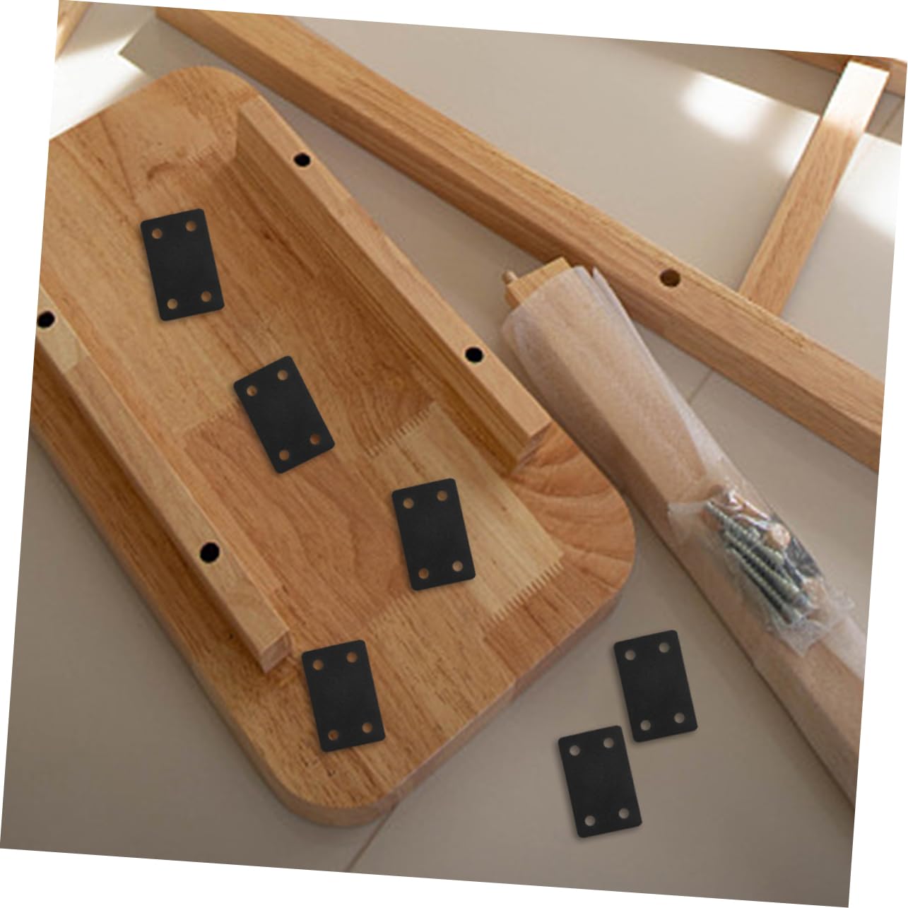 MUCKLILY Versatile Furniture Fixing 1 Set Straight Corner Braces Screws Anchors for Cabinets Drywall