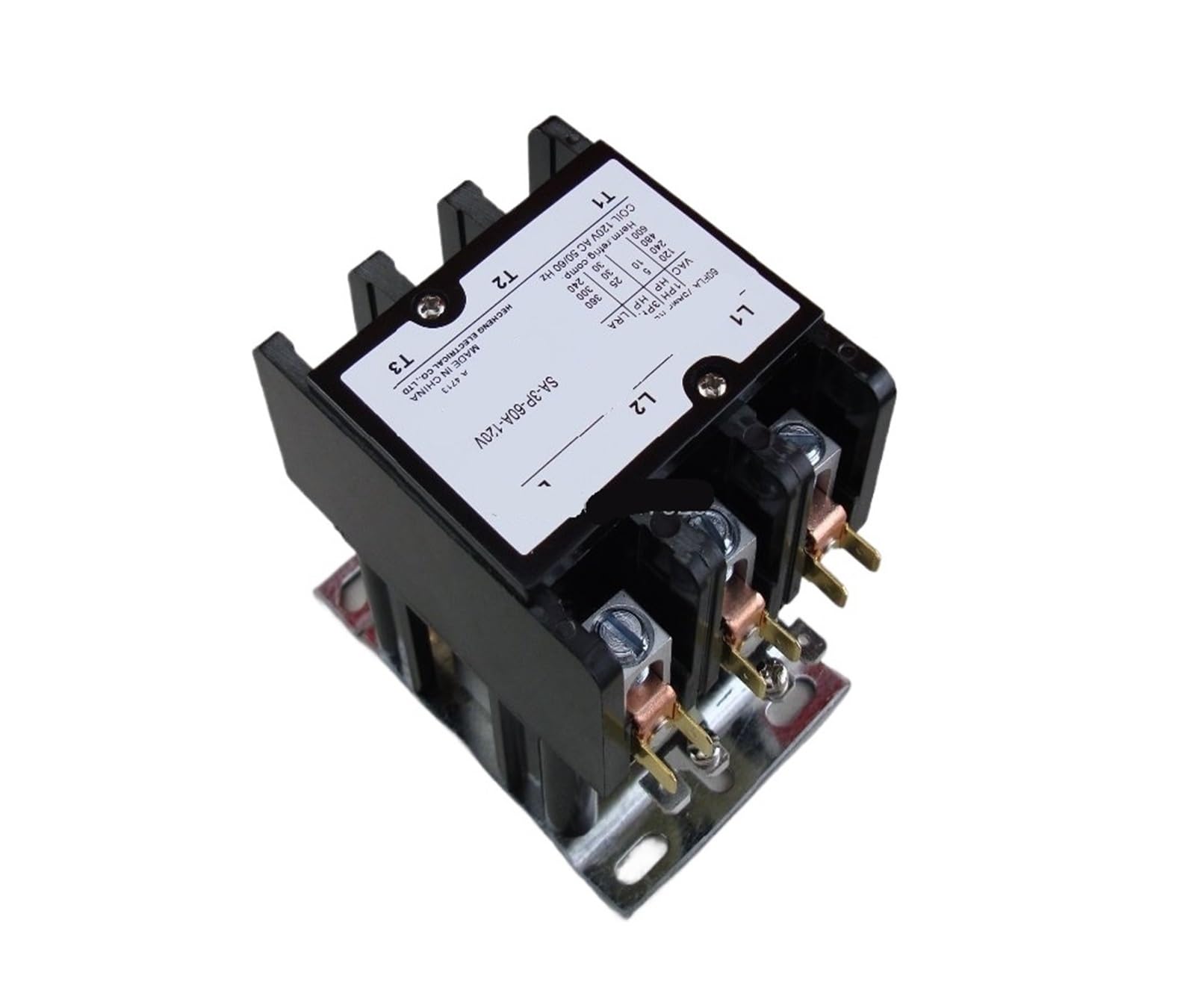 Contacteur SA-3P-60A-120V tripolaire pour climatisation et systèmes CVC