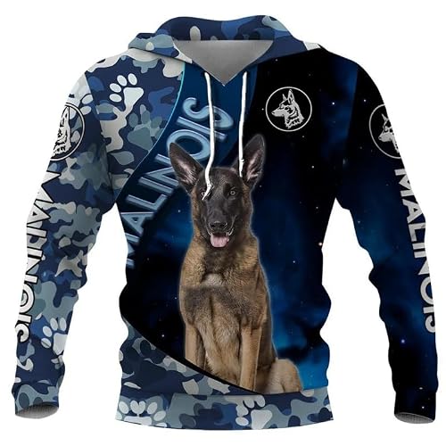 Keephen Men's # 23 German Shepherd/Beagle/Malinois 3D Printed Hoodie Wo Pullover Streetwear Tracksuit Love Dog Gift