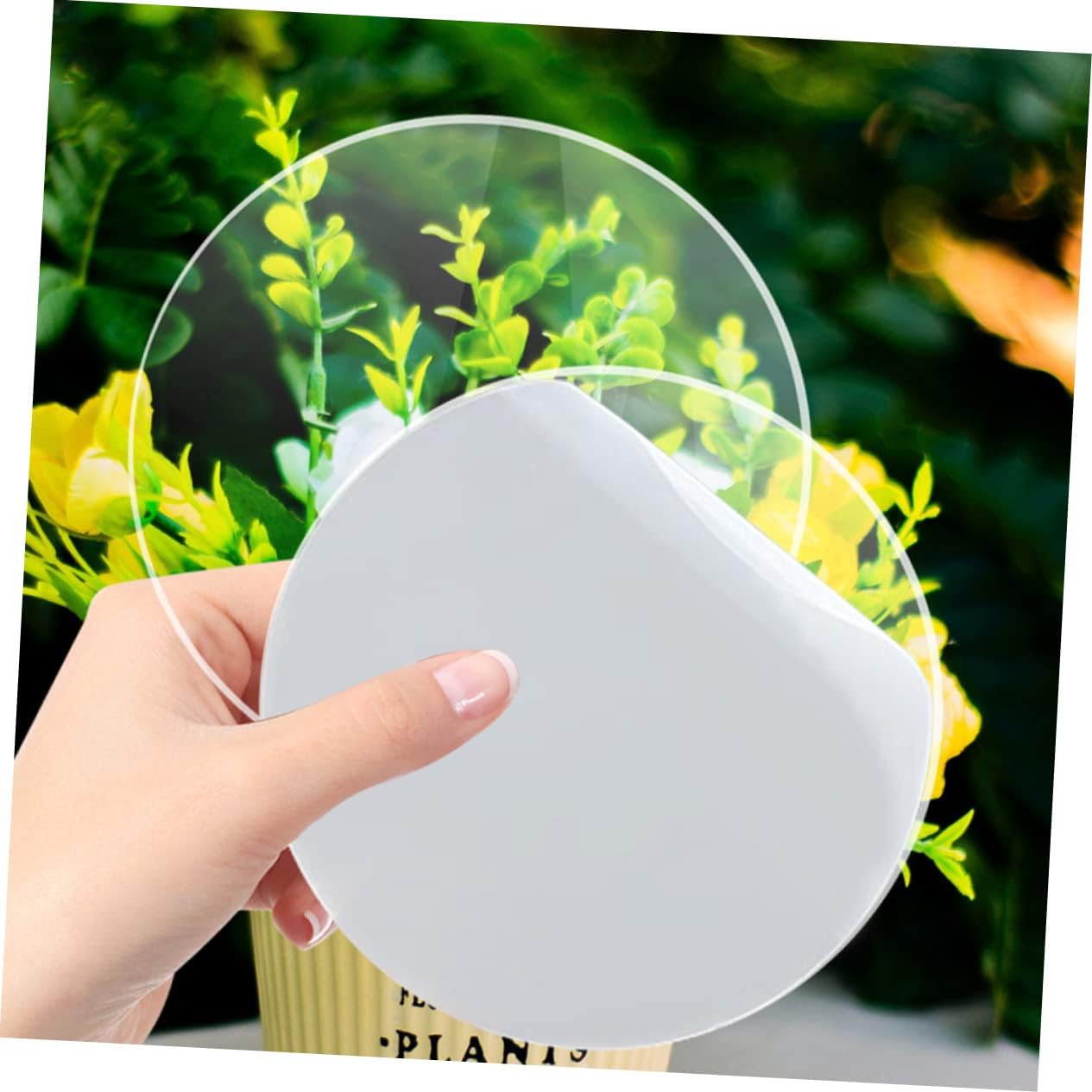 GLSTOY 20pcs Round Acrylic Discs Acrylic Blanks for Crafts Art Projects and Decorations Thick