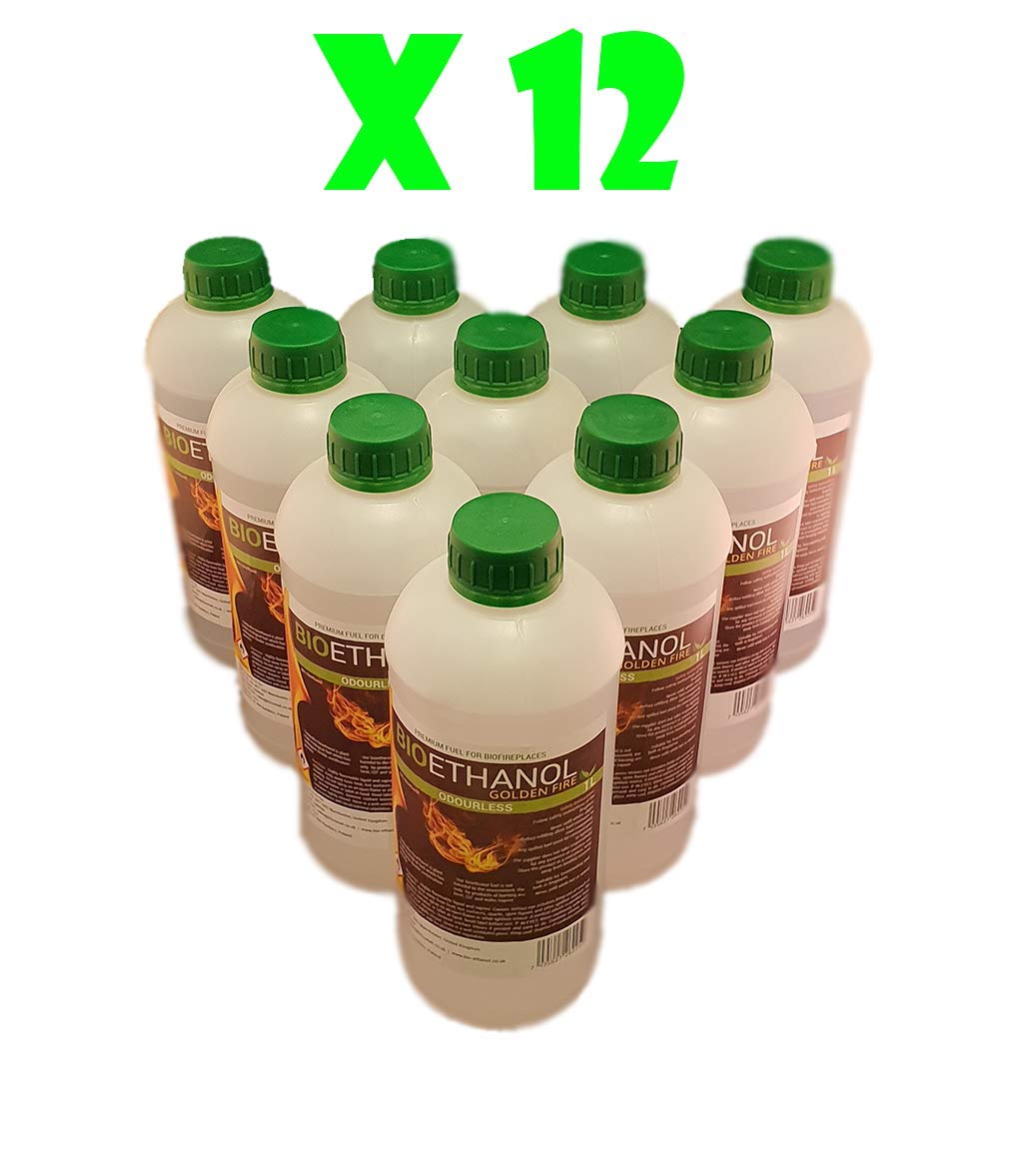 Buy 12L Bioethanol fuel liquid Fuel Golden Fire Premium Grade Quality
