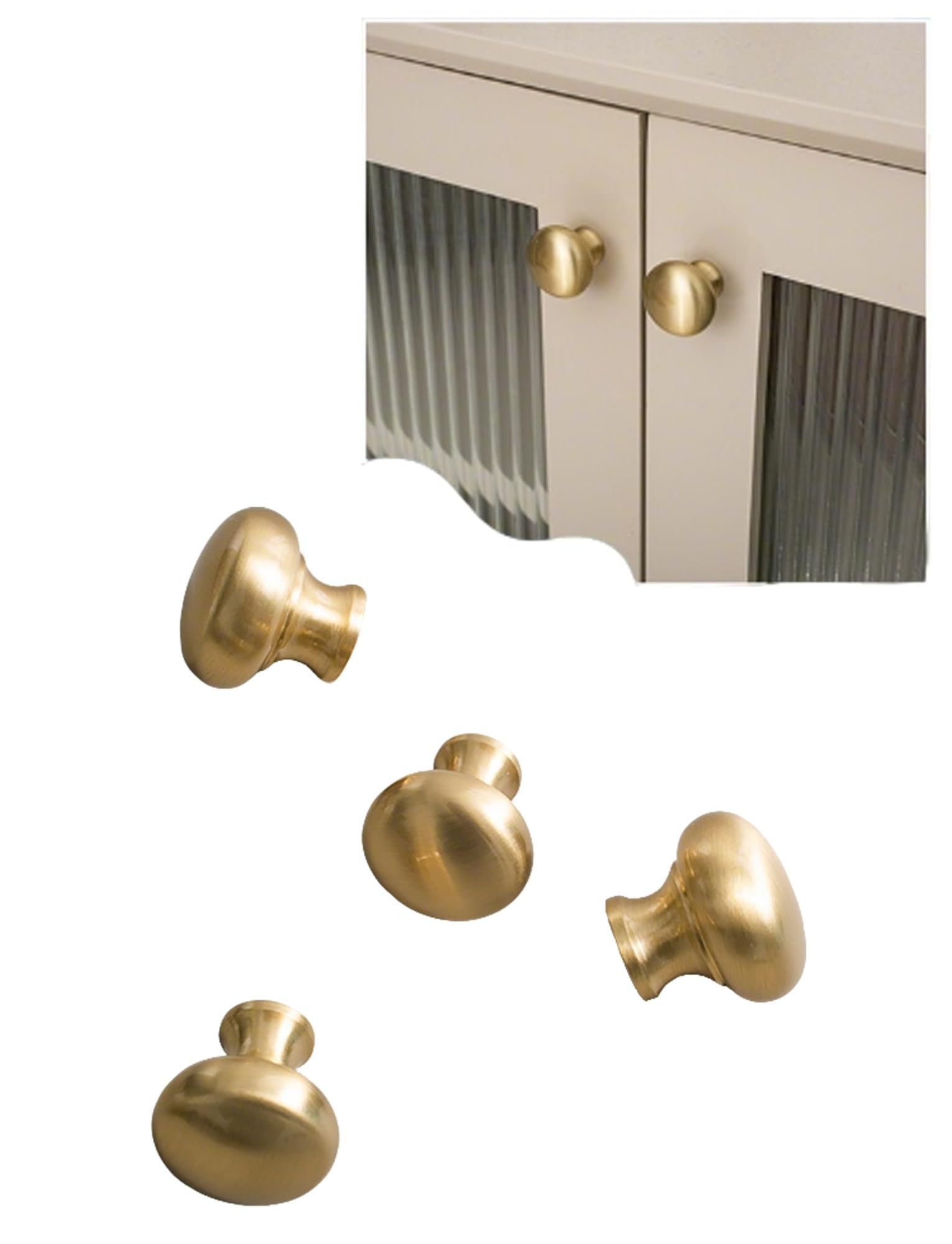 Boutons d'armoire en laiton pour rénover une commode ou un meuble de cuisine