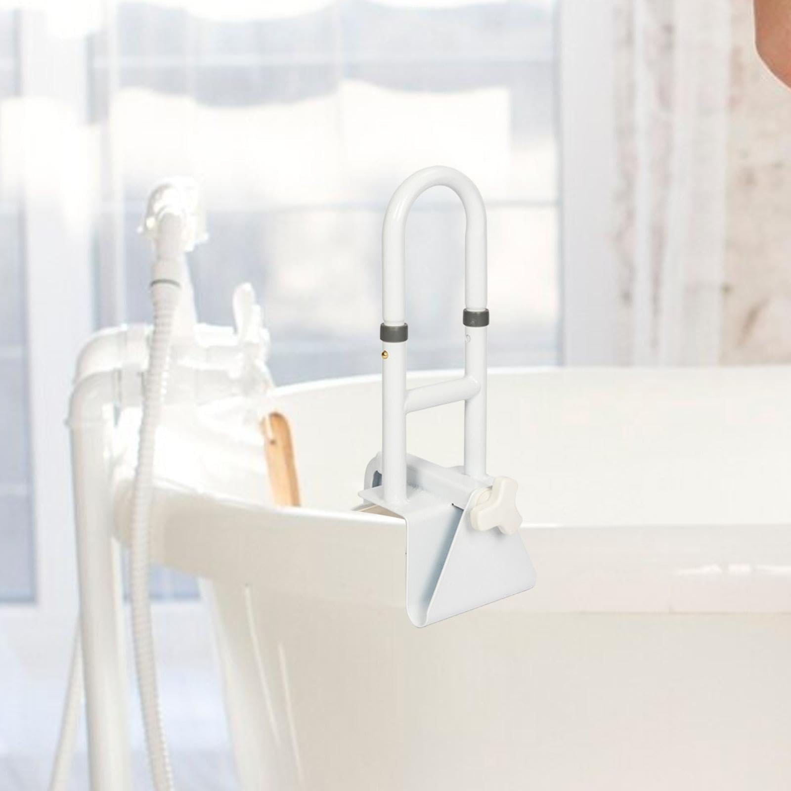 Maniglia Regolabile Per Vasca Da Bagno | acciaio al carbonio, senza fori, antiscivolo, per anziani