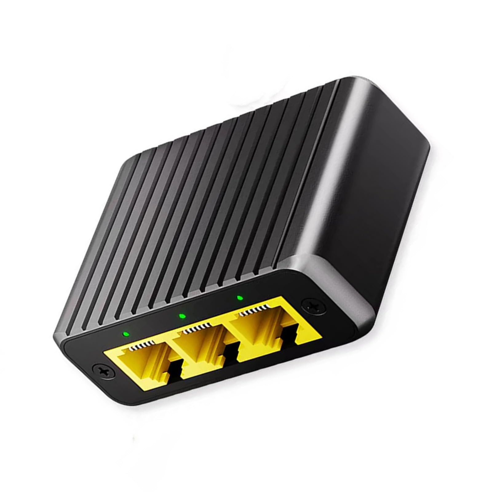 Ljmyy 3 Port Gigabit Ethernet Switcher 1 to 3 Ethernet Splitter Networking Switcher 1000Mbps Fast Speed for Computer Routers C
