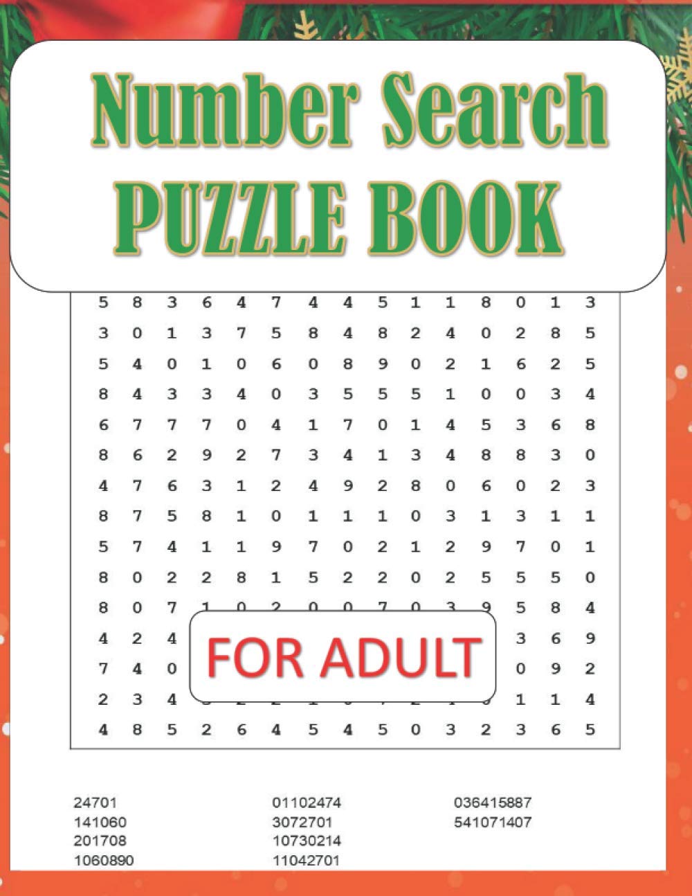 Number Search Puzzle Book For Adult: Unique Dementia Gifts for Elderly: 200 plus Large Print Puzzles for Adults to improve Memory and Recognition skills