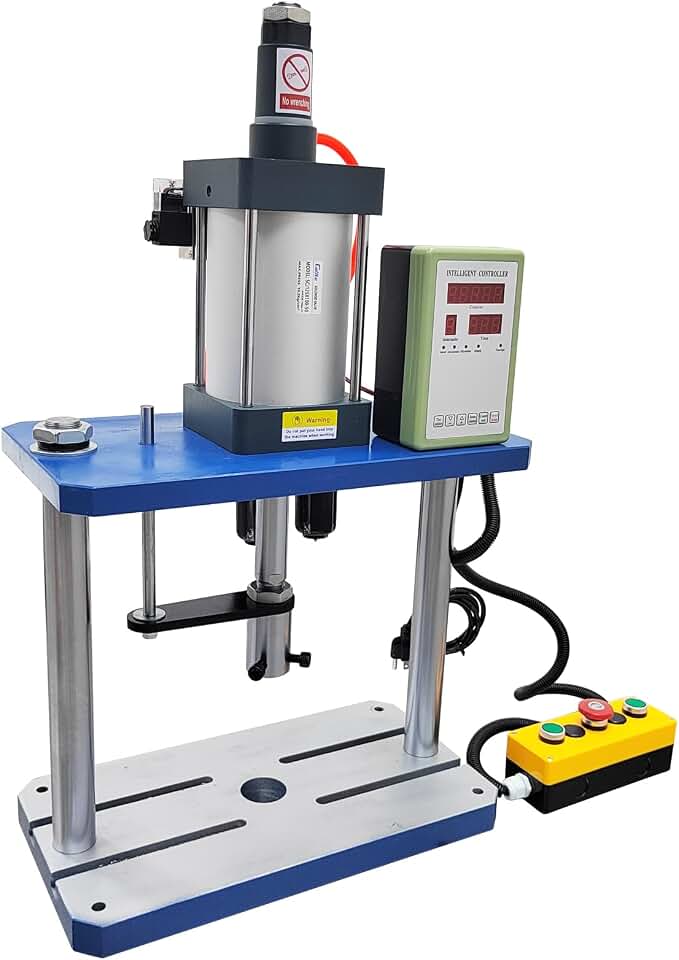 1763lbs Pneumatic Punch Press Machine (with Display Controller) Pneumatic Press for Sheet Metal Desktop Punching Press Machine 2-Column 2 Panels